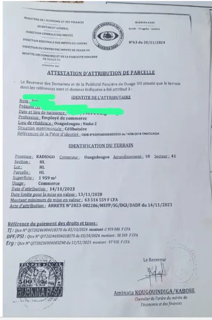 GRANDE PROPRIÉTÉ COMMERCIALE À VENDRE À KOSSODO – OUAGADOUGOU