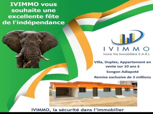 Promotion immobilière vente des Villas duplex appartements 