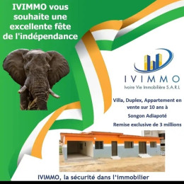 Promotion immobilière vente des Villas duplex appartements 